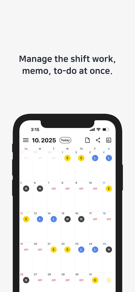 Today's Shift - Productivity App | MWM