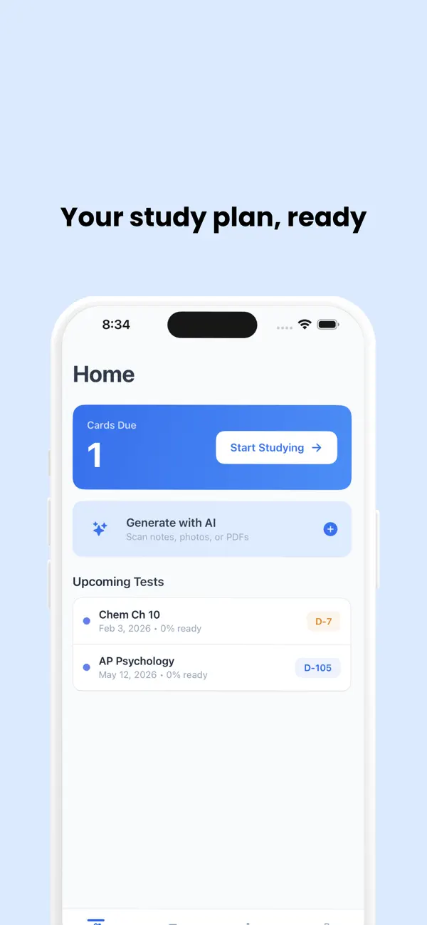 #1. StudyLess (iOS) Podle: Mingeon Kim