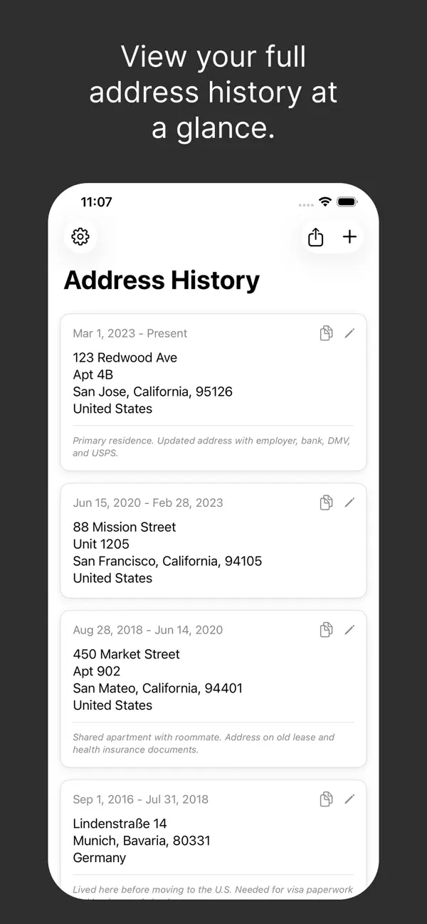Screenshot #2 pour Address Log