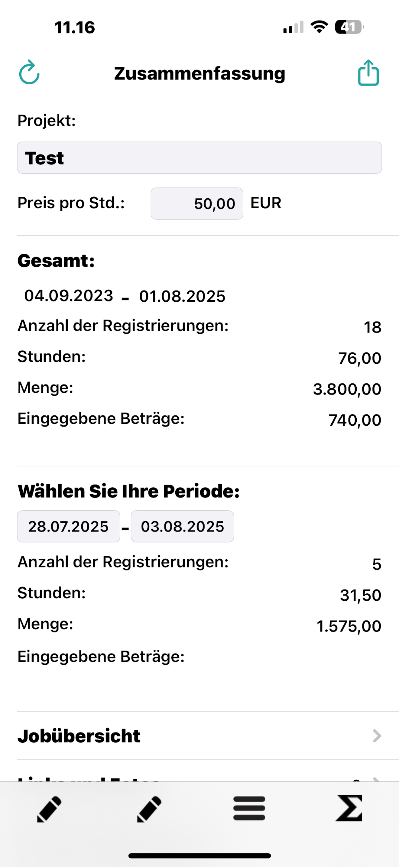 Zeiterfassung - Einfach screenshot 3