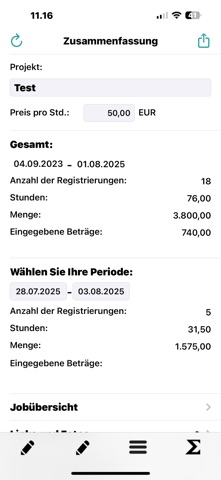 Zeiterfassung - Einfach — Screenshot 3