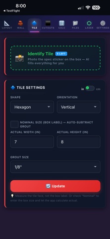 LayIt - Tile Layout Planner iPhone screenshot