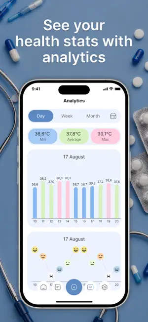 Fever Track: Body Thermometer screenshot 3