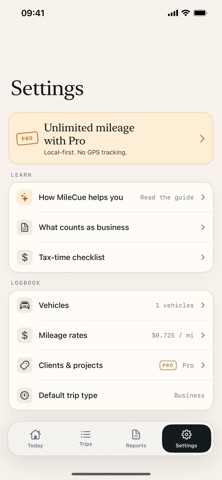 MileCue: Mileage Tracker Screenshot 7 of 8