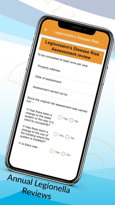 Legionella Checks & Compliance Screenshot