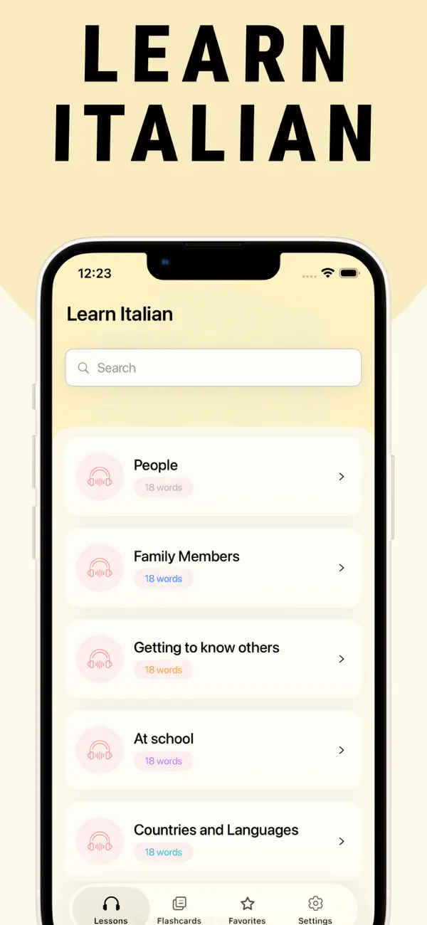 Screenshot #1 pour Learn Italian -  Lentil