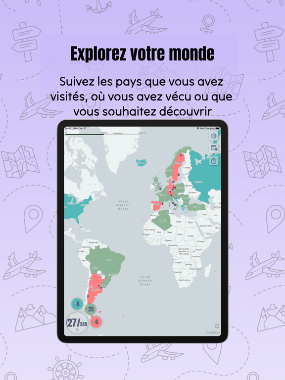 Screenshot #4 pour World Map: Visited Countries
