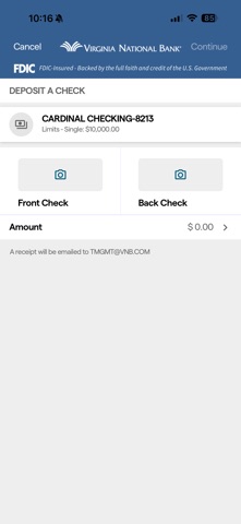 Virginia National Bank iPhone screenshot