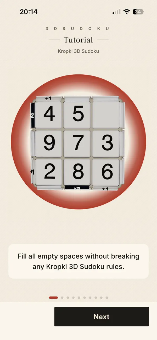 Screenshot #2 pour Kropki 3D Sudoku