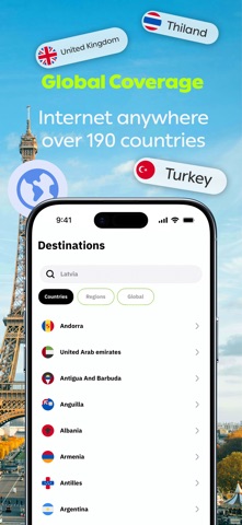 Burj - Unlimited Travel eSIM iPhone screenshot 2