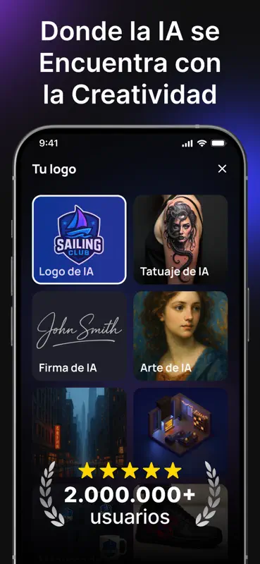 Hexa AI: Logo & Arte Generador screenshot 1 of 7