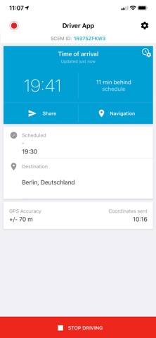 PTV Driver App Screenshot 1 of 1