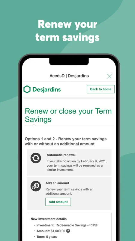 Desjardins mobile services screenshot 8 of 9