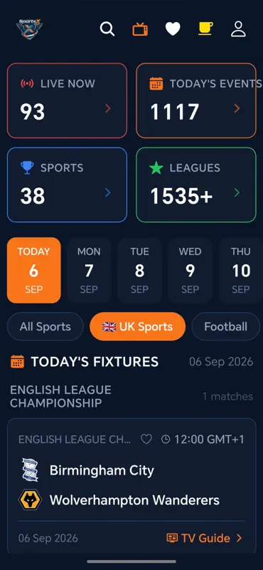 Sports X Guide screenshot 1 of 3