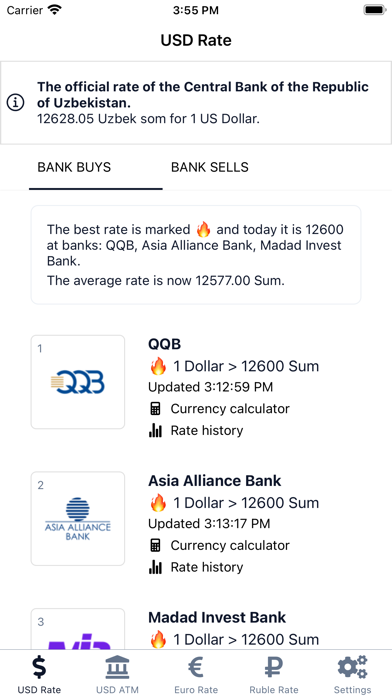 Currency Rates Uzbekistan Screenshot