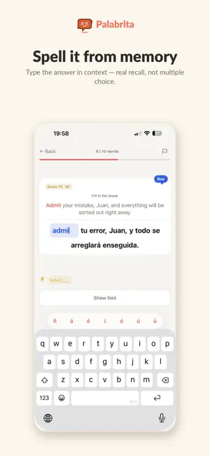 Palabrita: Spanish Words screenshot 2