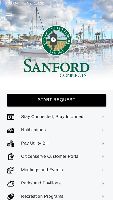 Sanford Connects iPhone screenshot