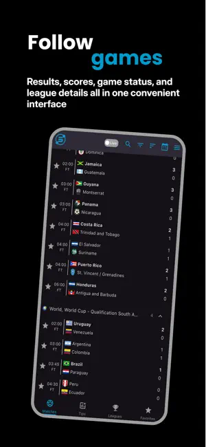 Bescored - football stats screenshot 1