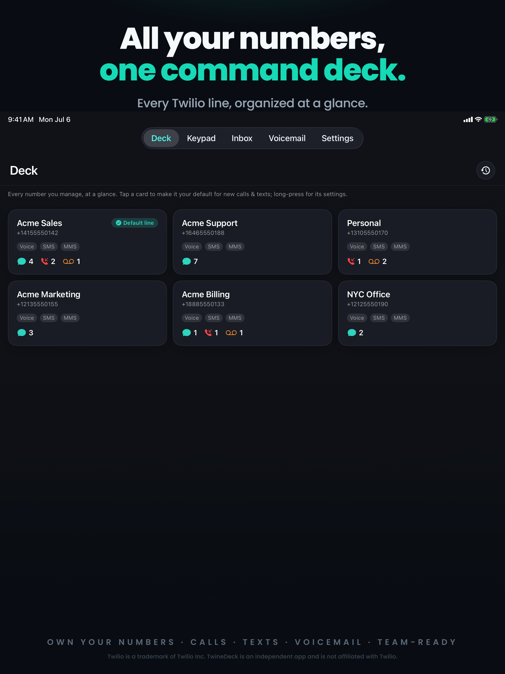 TwineDeck - Call & Text screenshot 13