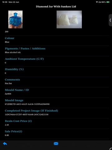 Epoxy Resin Database iPad screenshot