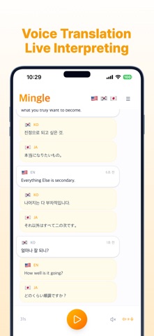 Mingle: The Easiest Translator iPhone screenshot