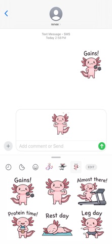Flex-olotl Stickers screenshot