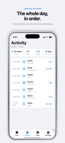 Baby Tracker - Feed & Sleep iPhone screenshot