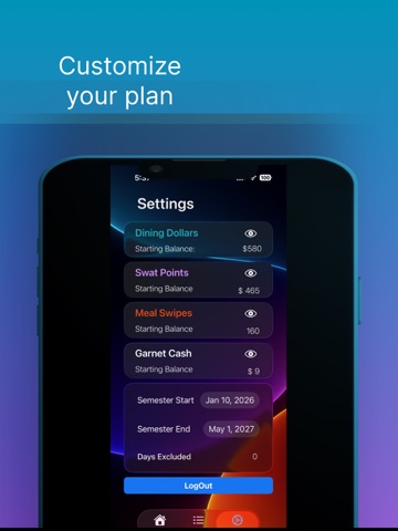 Budget Buddy: Swarthmore iPad screenshot