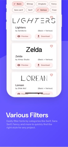 DaFonts - Fonts Downloader iPhone screenshot 2