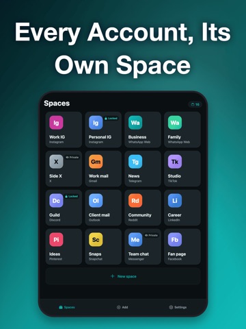 Clone App・Multiple Accounts iPad screenshot