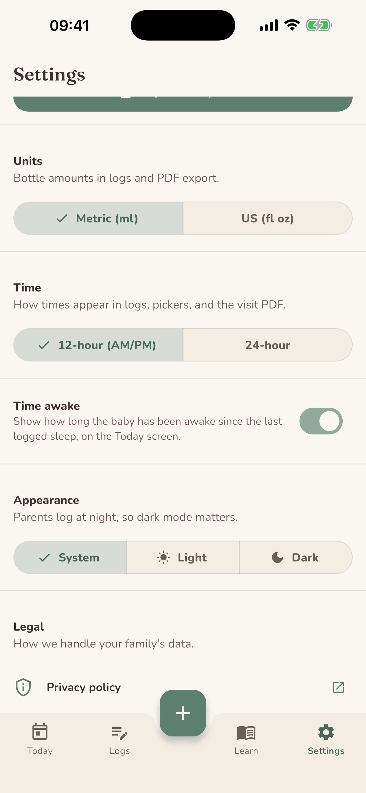 Screenshot 3 of Enfold: Baby Tracker
