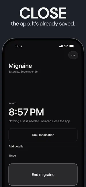 Migraine Tracker: Capture screenshot 2