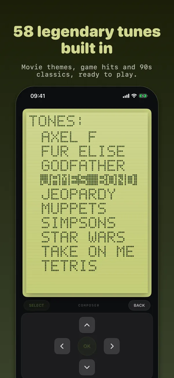 Screenshot #2 pour Old Phone Ringtone Composer