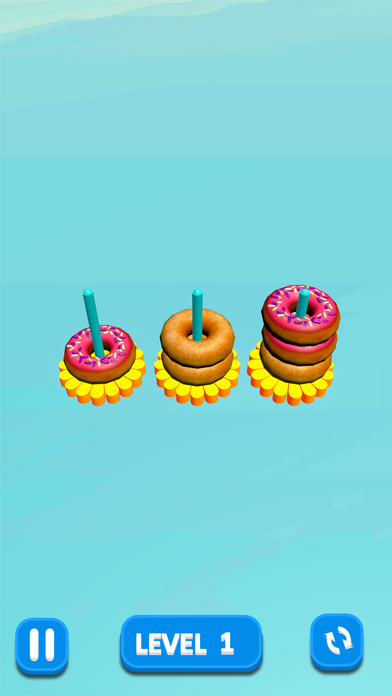 Donut Sort Color Puzzle Gamesのおすすめ画像1