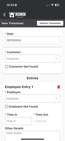 Ronin - Timesheet Tracker Screenshot 3 of 5