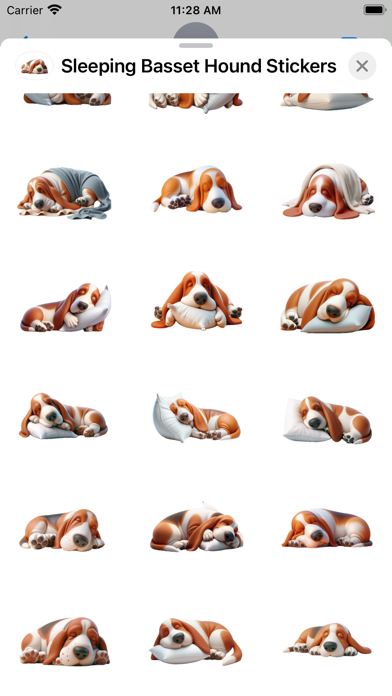 Screenshot #3 pour Sleeping Basset Hound Stickers