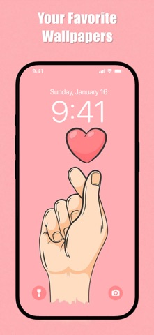 Finger Heart Wallpapers 4K Screenshot 2 of 6