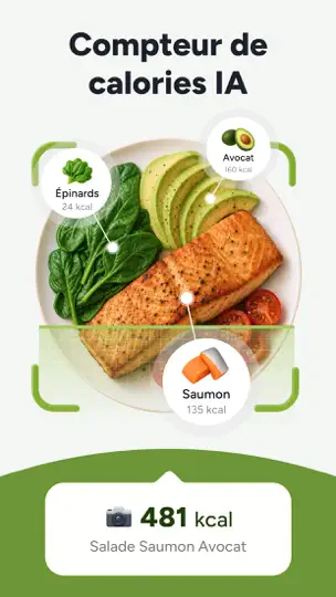 Capture d'écran de Calife : Compte-calories IA sur iPhone 1