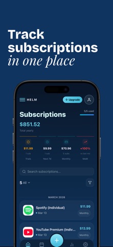 Subscription Tracker: Keel screenshot
