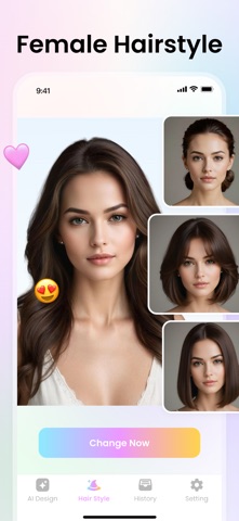 PixBeauty -AI HairStyle Try On iPhone screenshot
