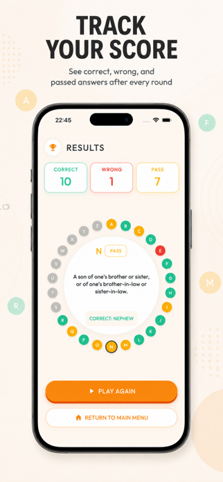 Palabras: Alphabet Word Quiz Screenshot 5 of 5