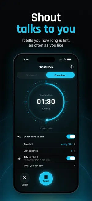 Shout Clock: Voice Timer screenshot 2