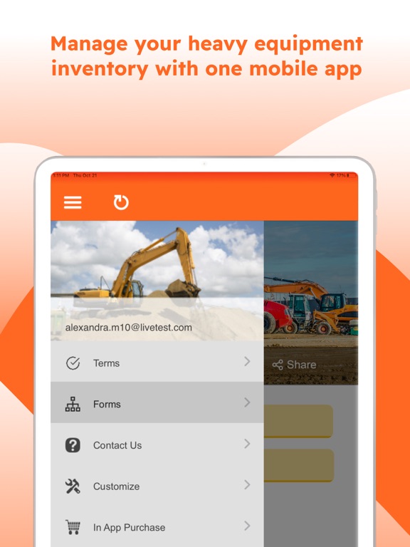 Screenshot #4 pour Heavy Equipment Inventory App
