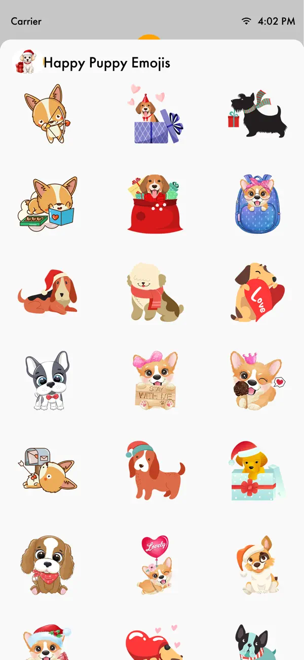 Screenshot #2 pour Happy Puppy Emojis