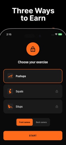 Pushup Time : App Blocker‎ iPhone screenshot