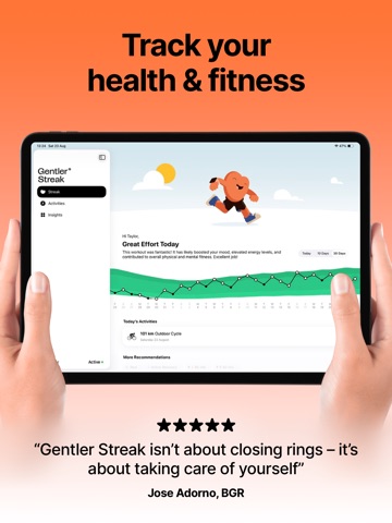 Gentler Streak Workout Tracker iPad screenshot