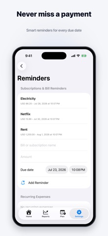 PL: Expense & Budget Tracker iPhone screenshot