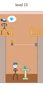 Stickman Thief Brain Testing screenshot #1 for iPhone