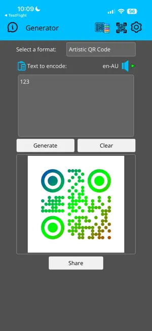Barcode generator and scanner screenshot 2