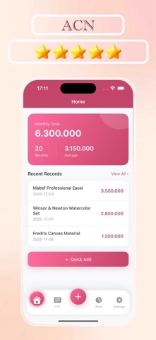 ACN - Art Cost Note iPhone screenshot 1